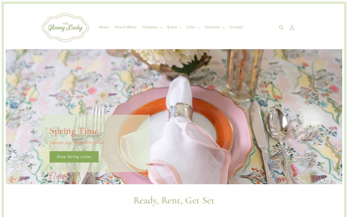 theglassylady.com homepage screenshot