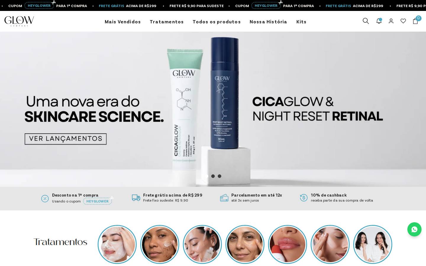 theglowcompany.com.br homepage screenshot