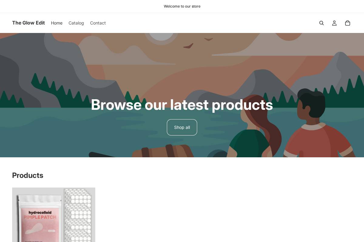 theglowedit.cloud homepage screenshot