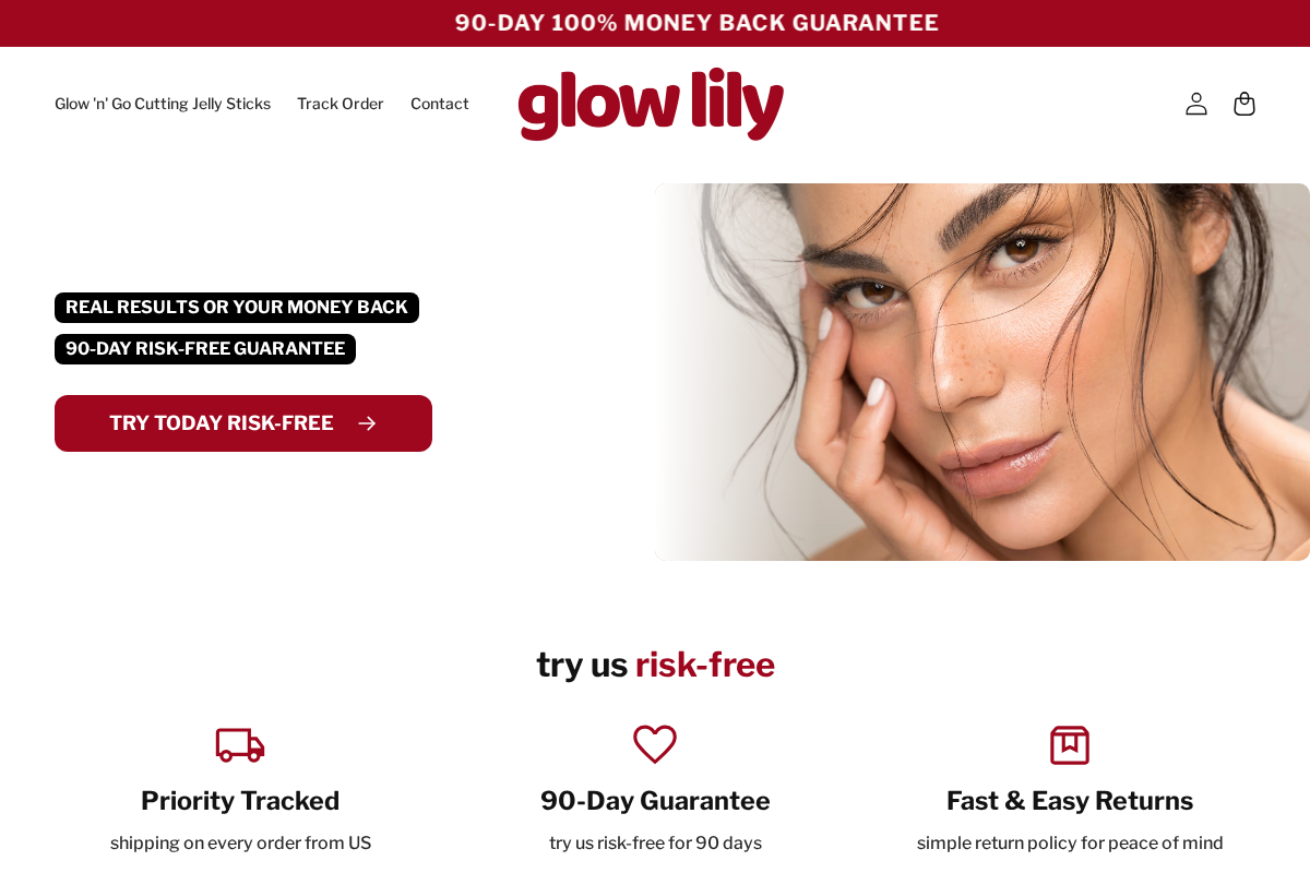Glow Lily homepage screenshot