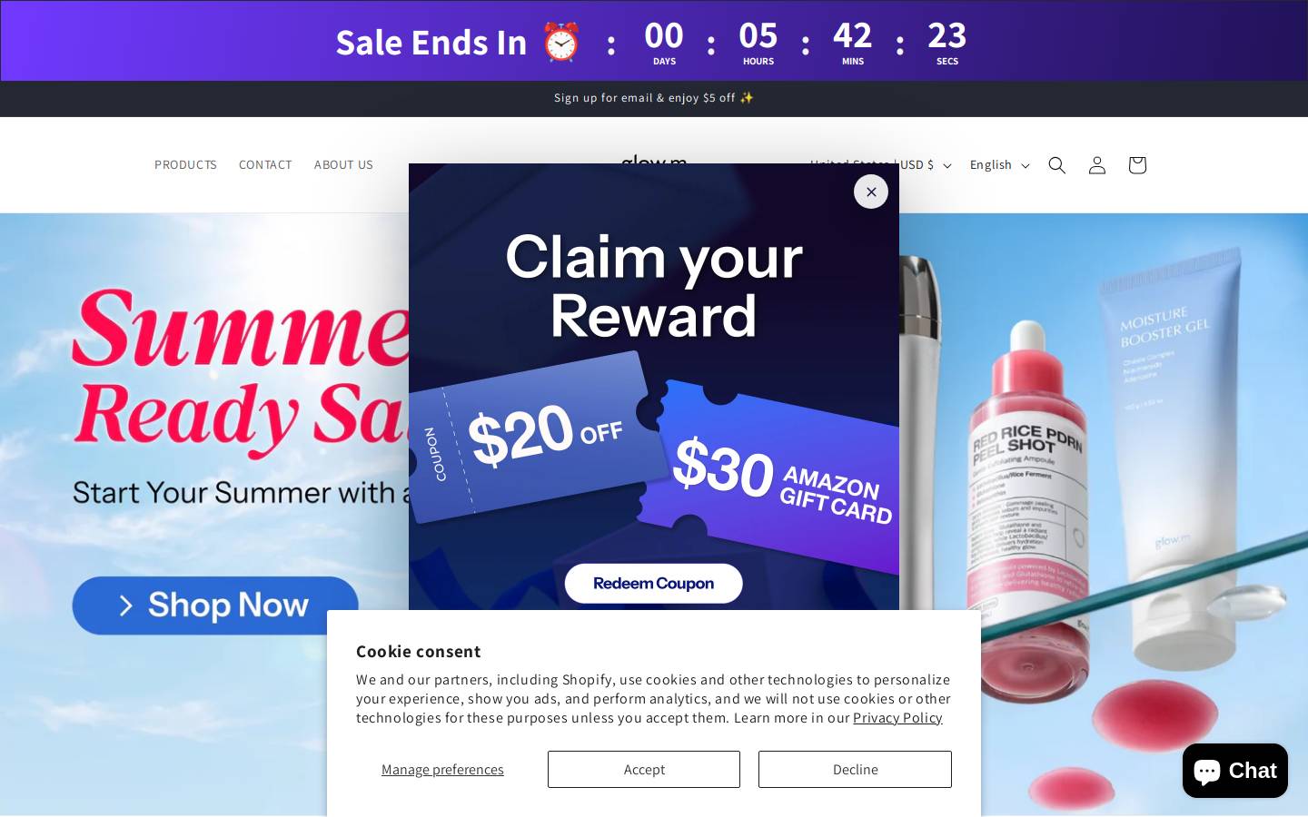 theglowm.us homepage screenshot