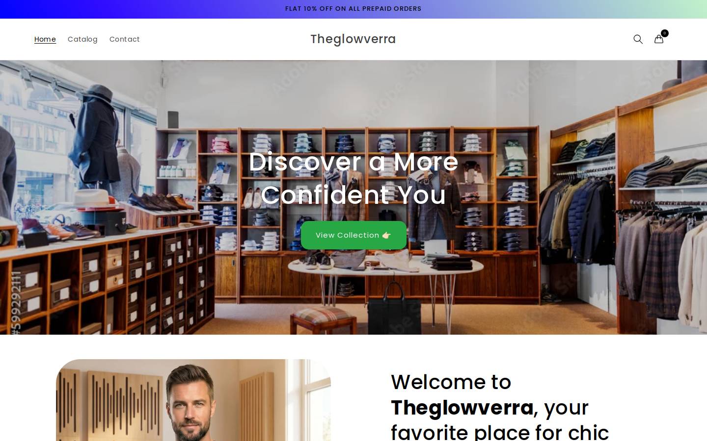theglowverra.com homepage screenshot