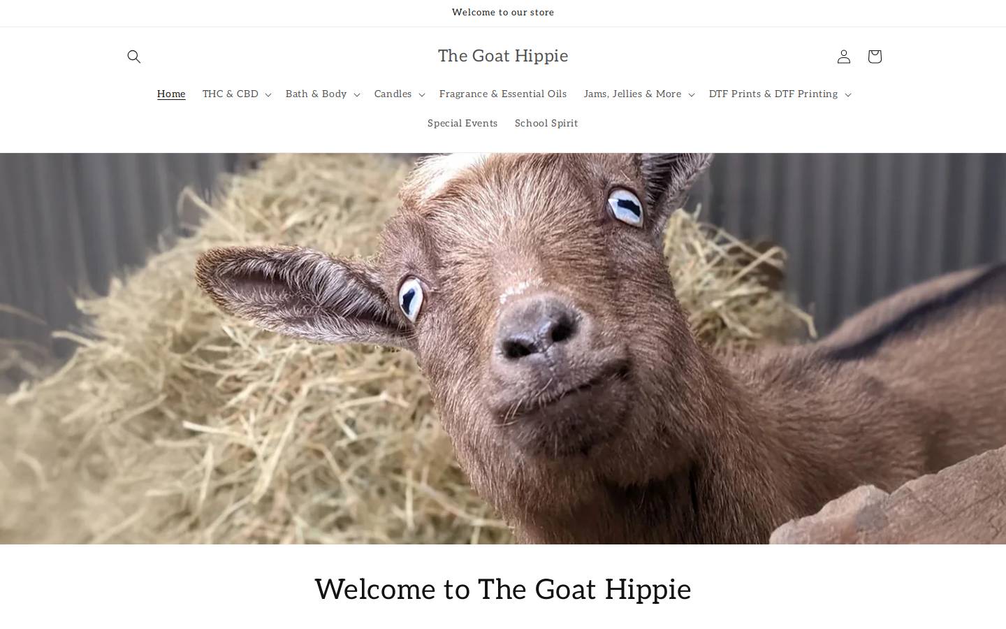 thegoathippie.com homepage screenshot