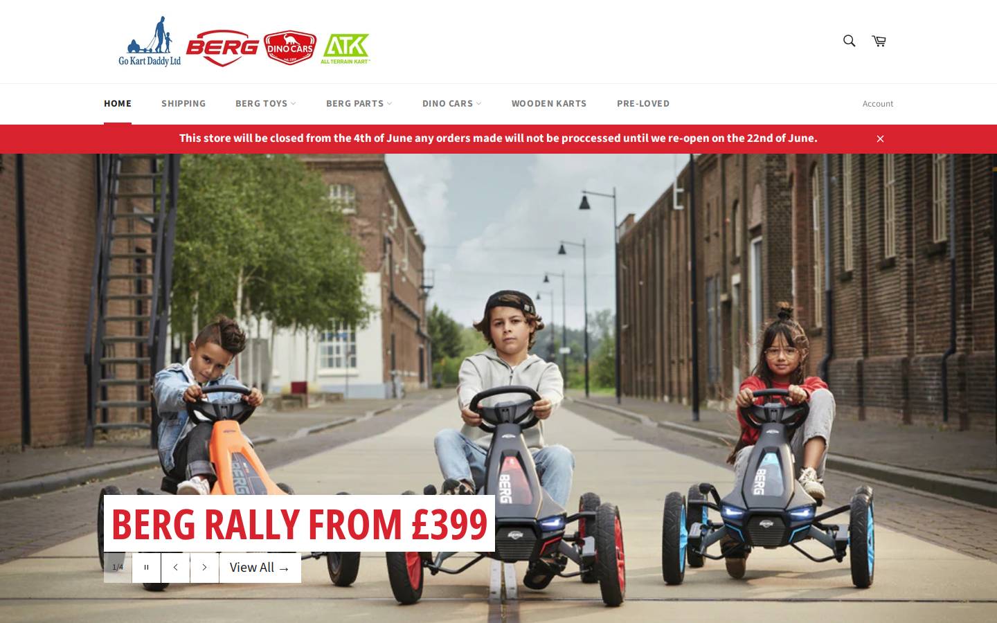 Go Kart Daddy Ltd homepage screenshot