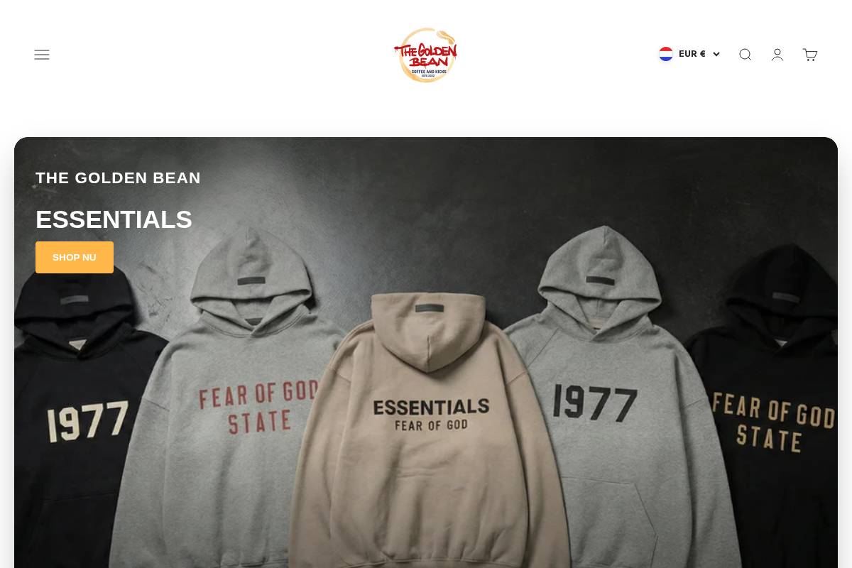 The Golden Bean homepage screenshot