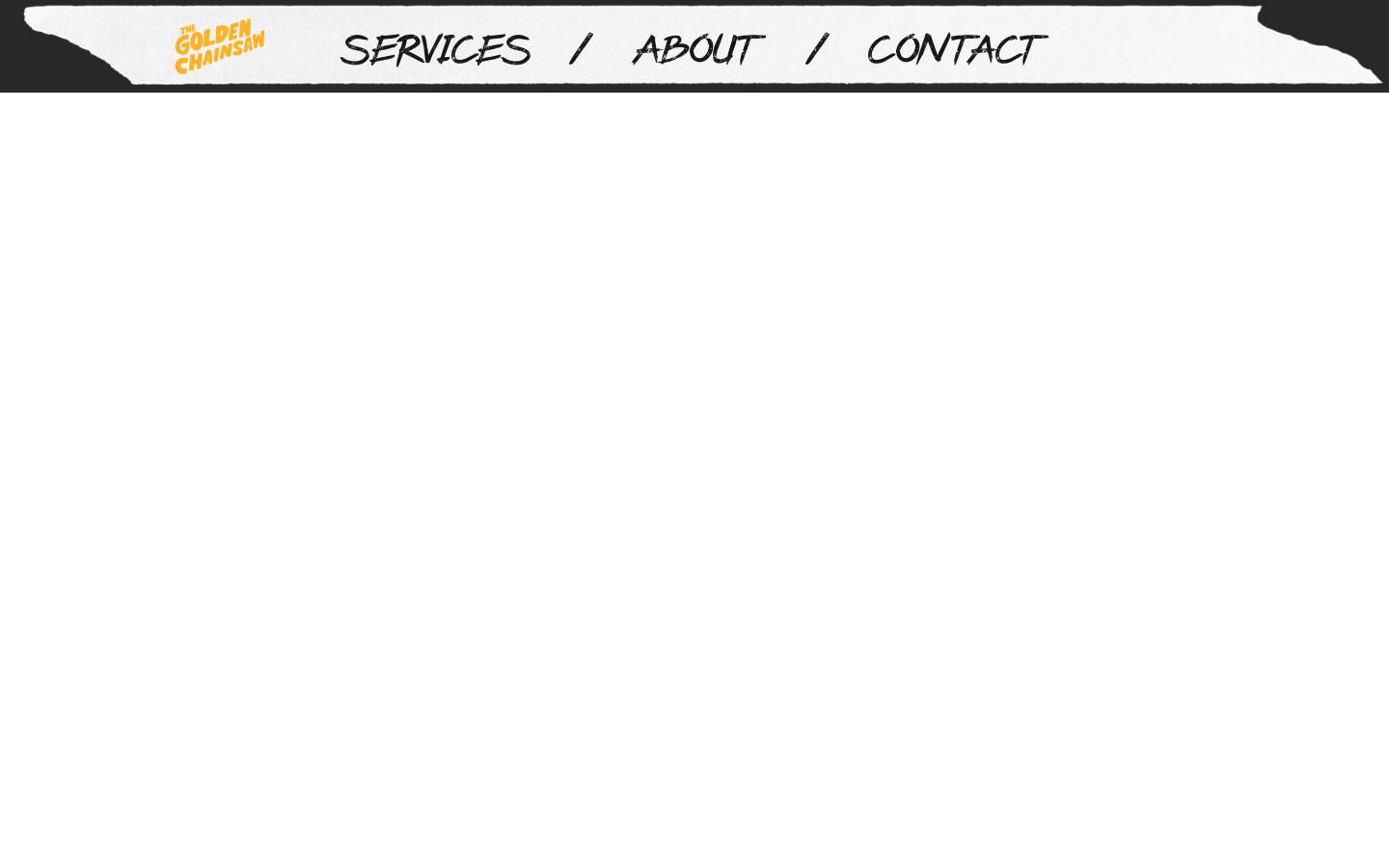 thegoldenchainsaw.com homepage screenshot