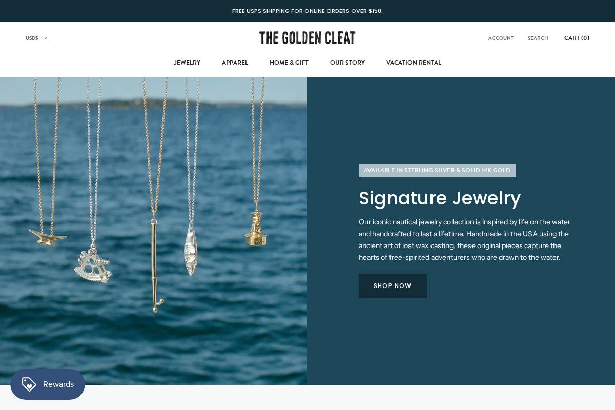 thegoldencleat.com homepage screenshot