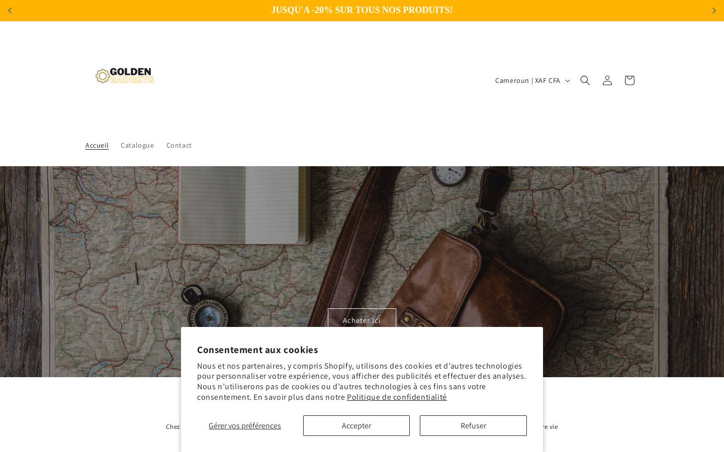 thegoldengadgets.com homepage screenshot