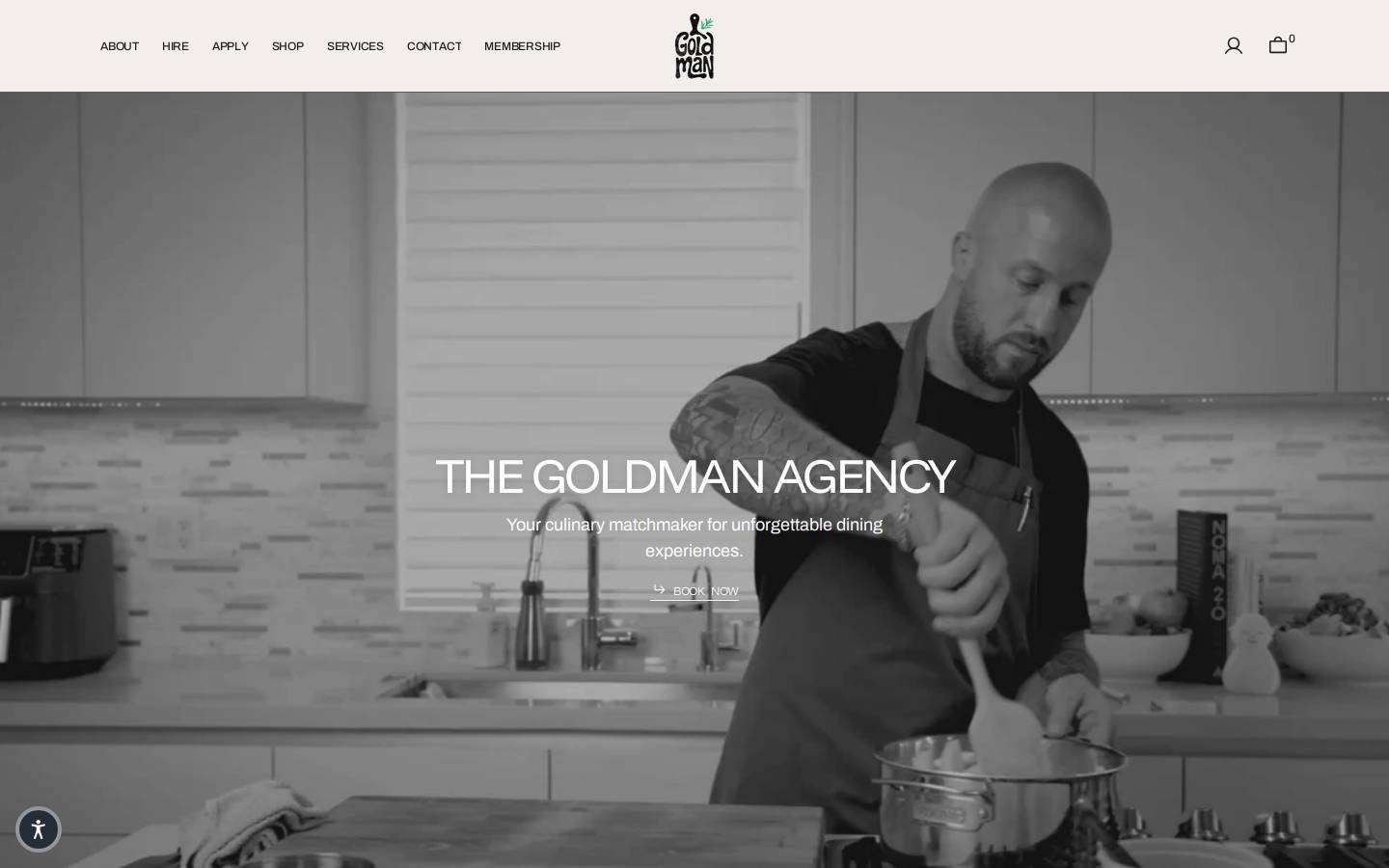 thegoldmanagency.com homepage screenshot