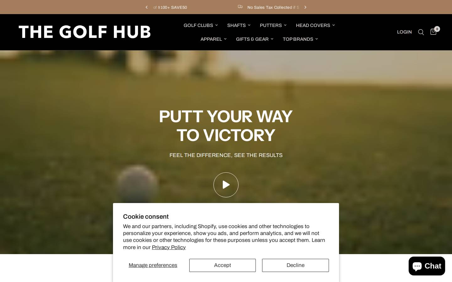 thegolfhub.com homepage screenshot