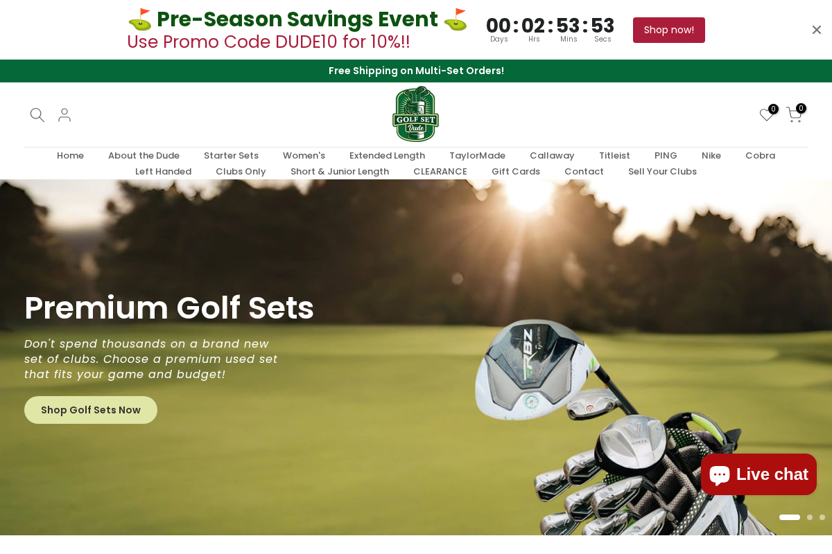 The Golf Set Dude homepage screenshot