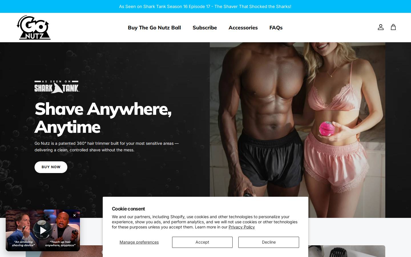 Thegonutz homepage screenshot