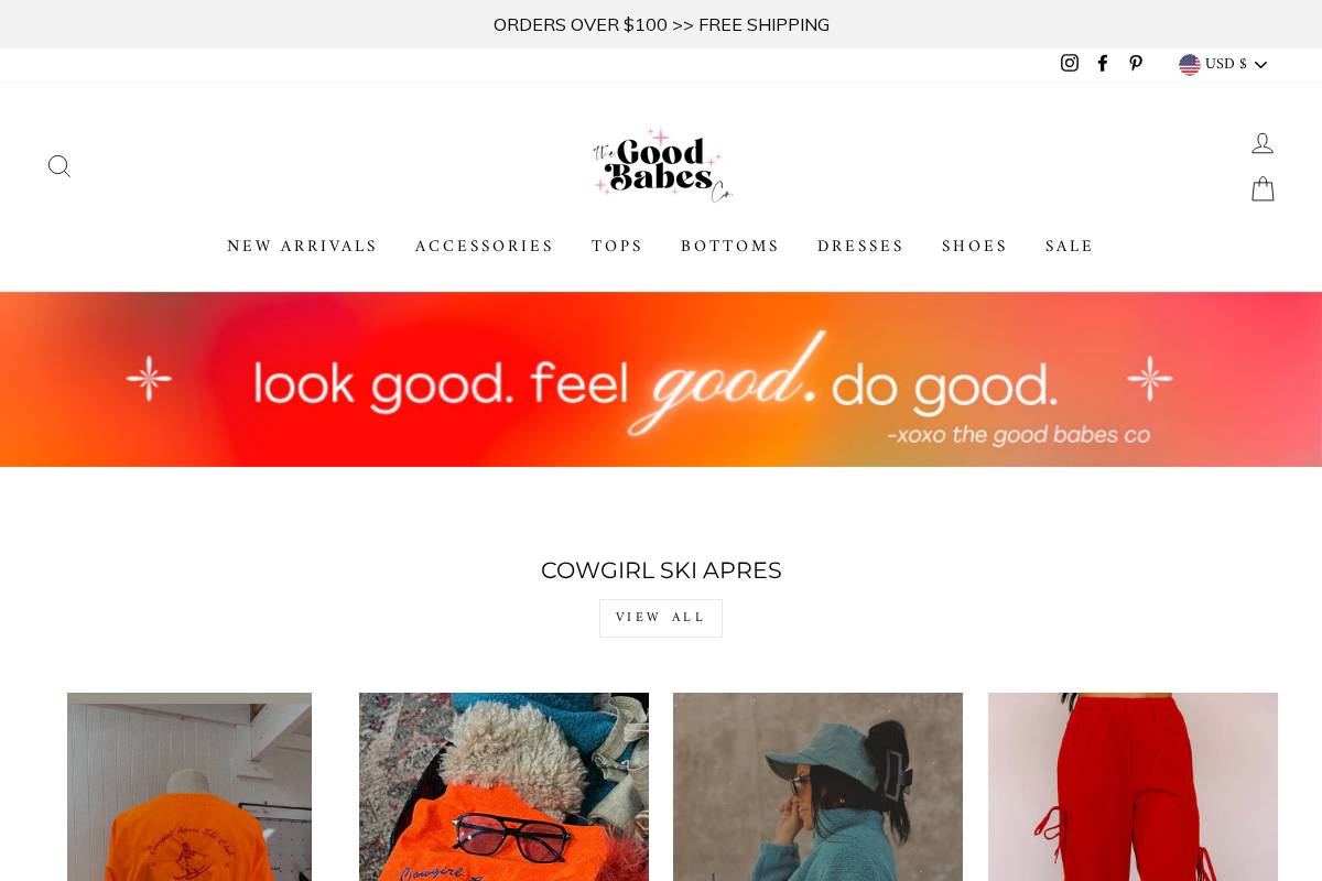 thegoodbabes.com homepage screenshot