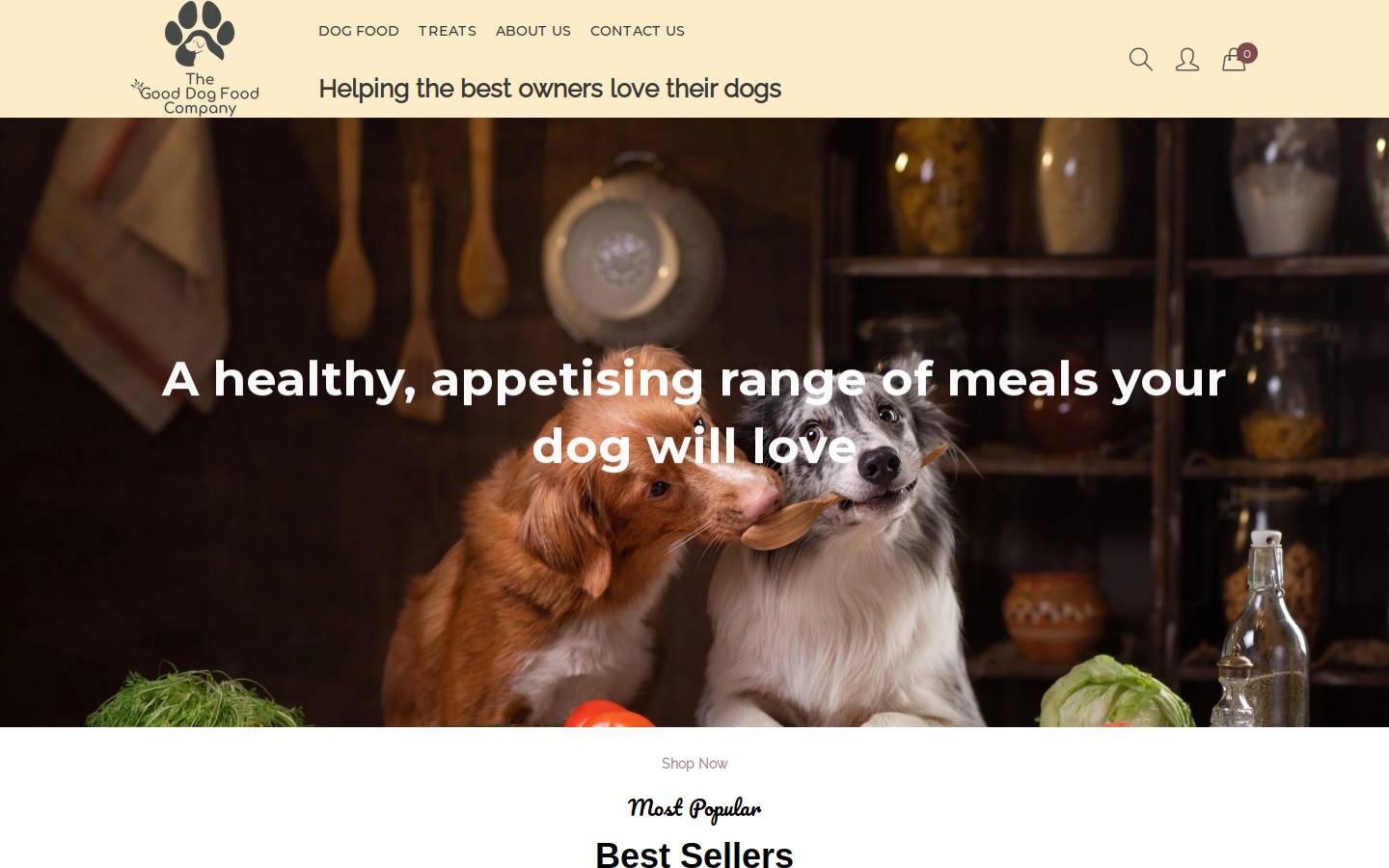 thegooddogfoodcompany.com homepage screenshot