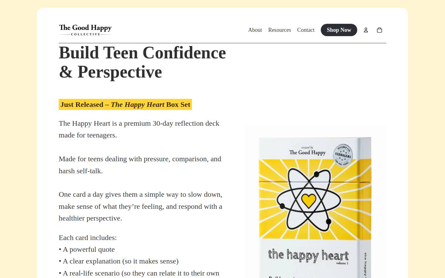 thegoodhappy.com homepage screenshot