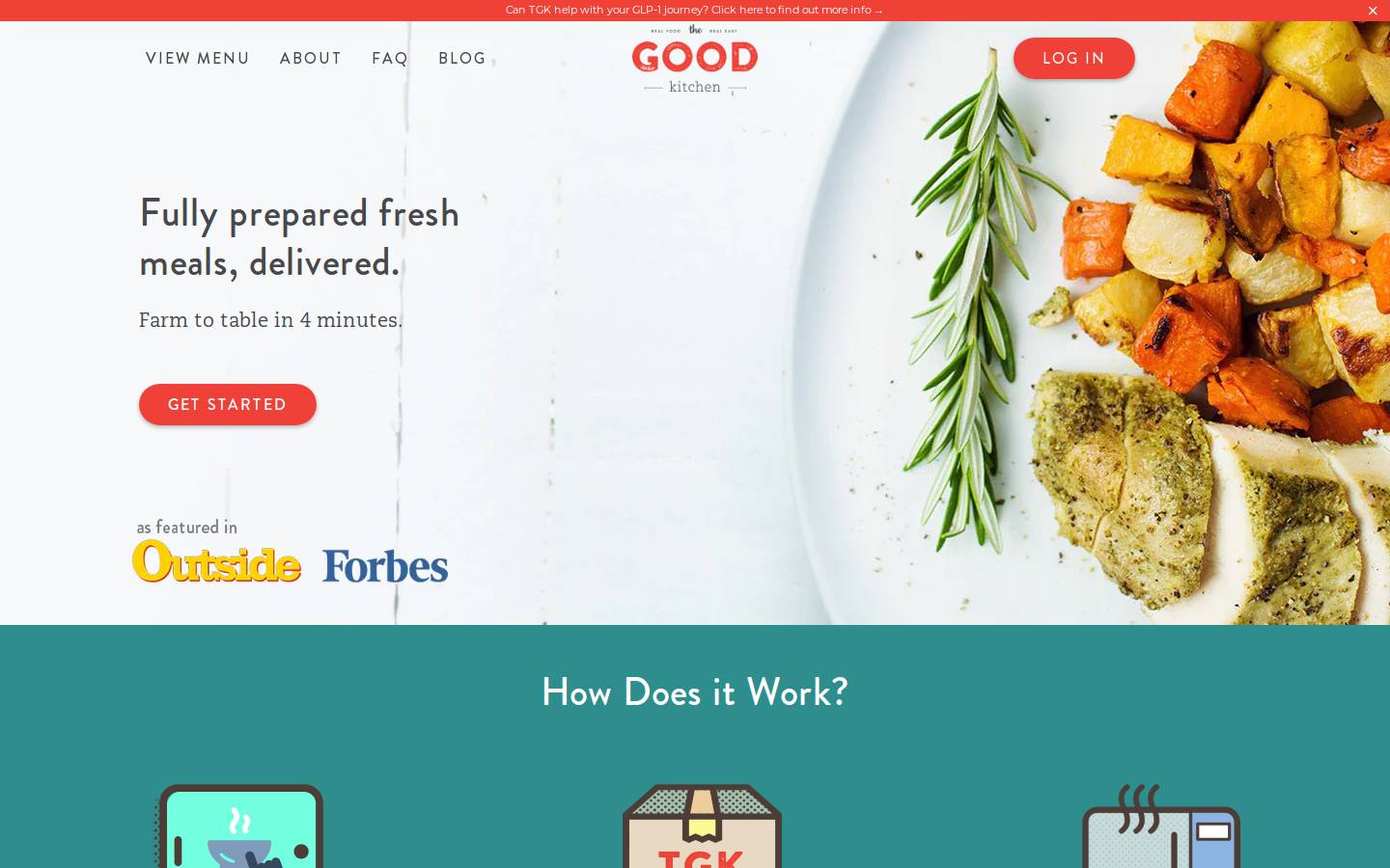 The Good Kitchen homepage screenshot