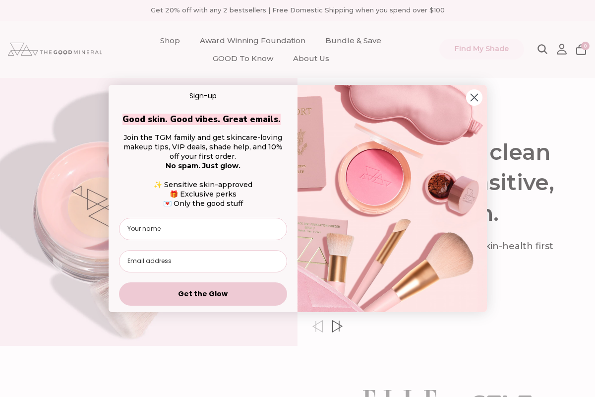 THE GOOD MINERAL homepage screenshot