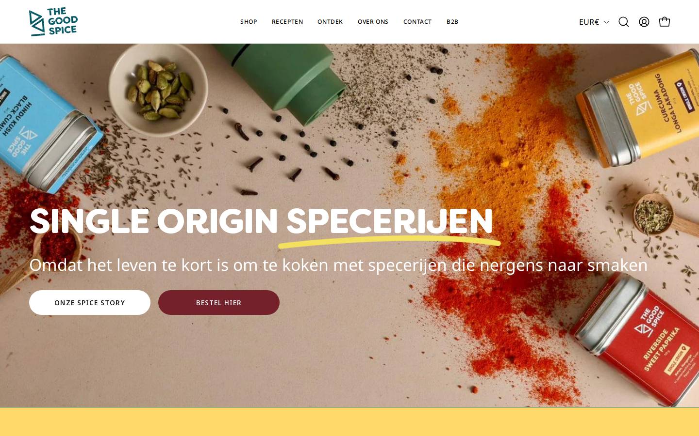 thegoodspice.nl homepage screenshot