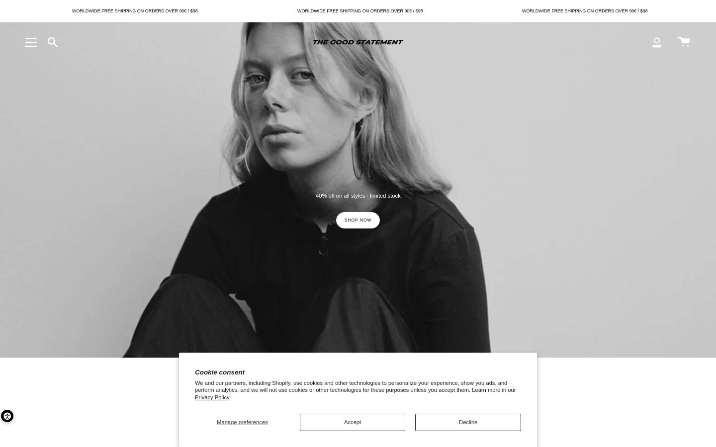 thegoodstatement.com homepage screenshot