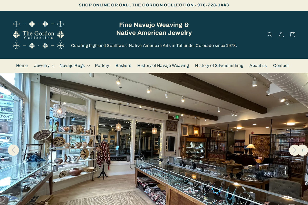 The Gordon Collection homepage screenshot