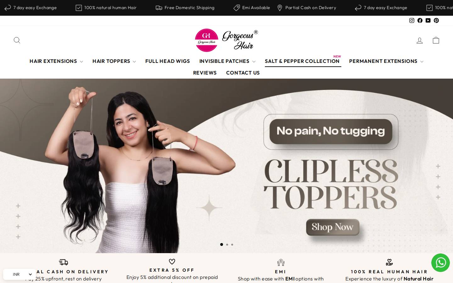 thegorgeoushair.com homepage screenshot