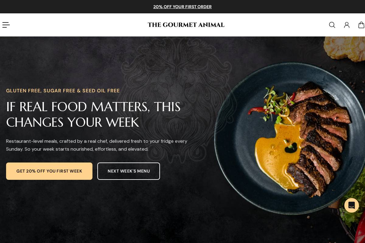 thegourmetanimal.com homepage screenshot