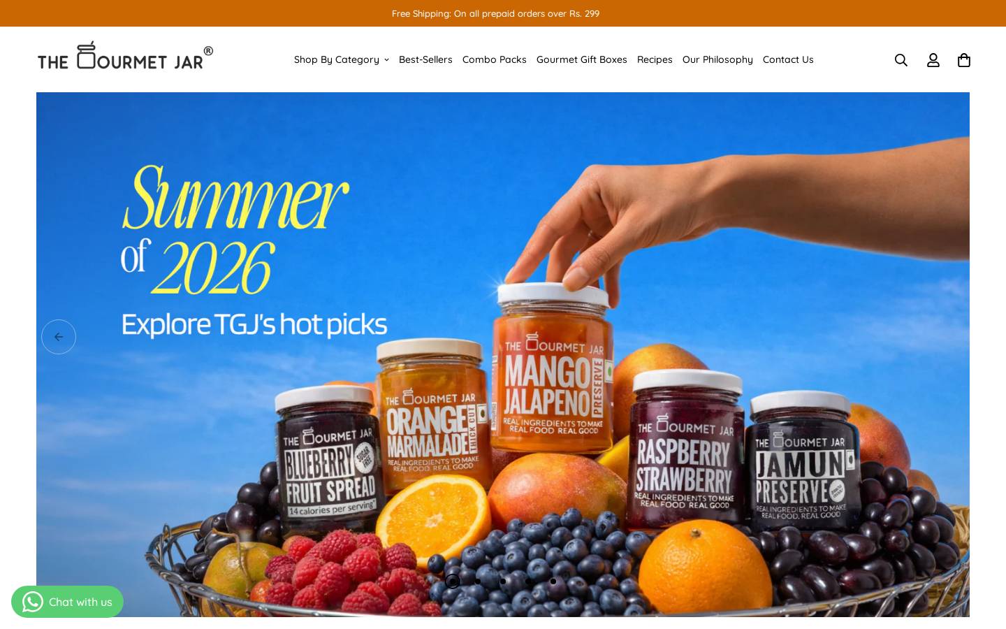 thegourmetjar.com homepage screenshot
