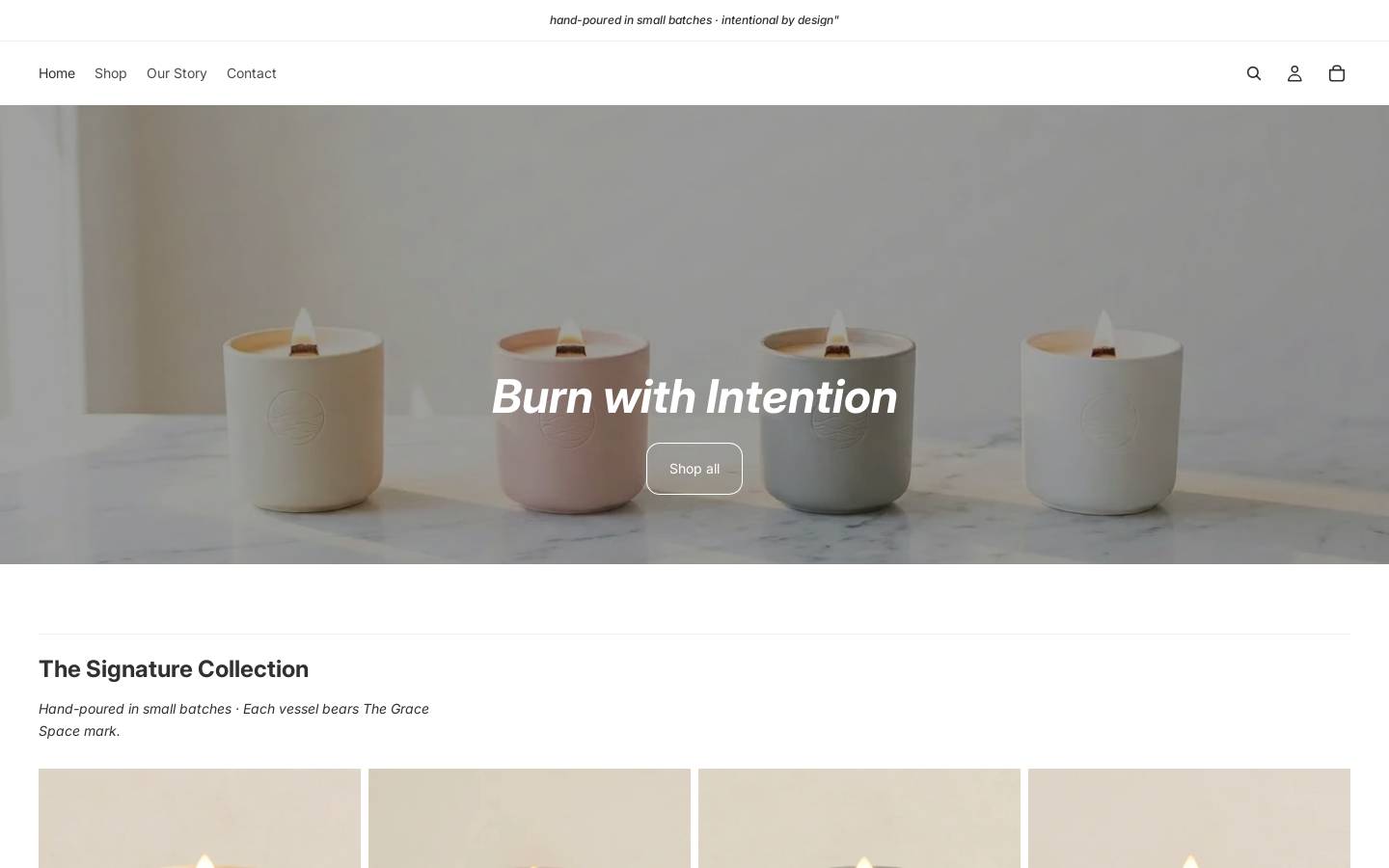thegracespace.co homepage screenshot