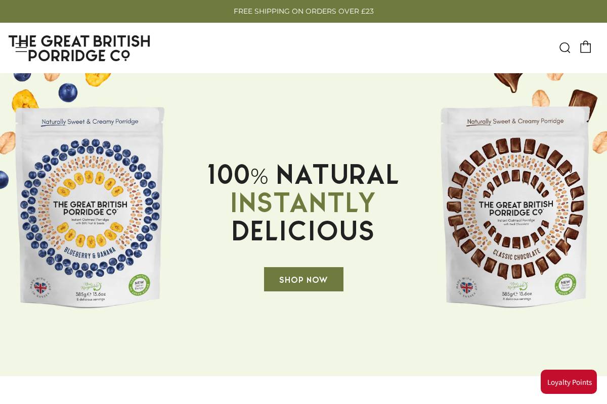 Greatbritishporridge homepage screenshot