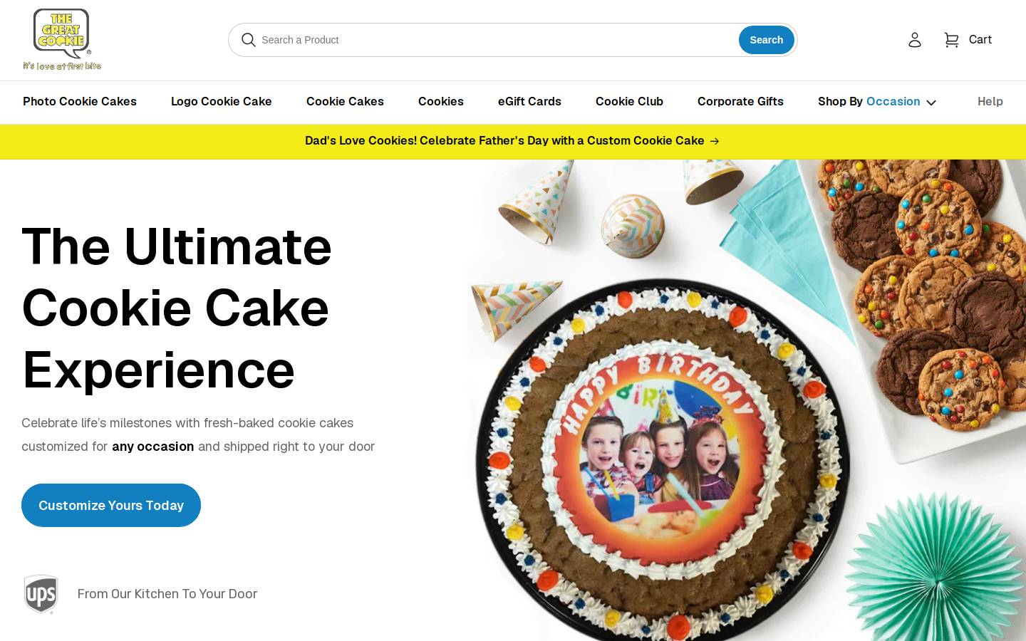 thegreatcookie.com homepage screenshot