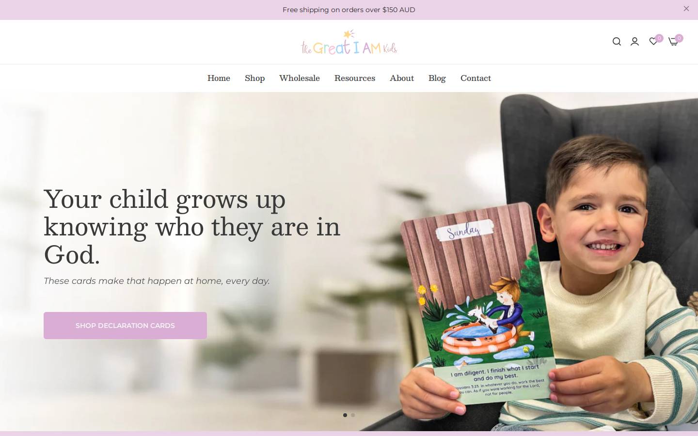 thegreatiamkids.com homepage screenshot