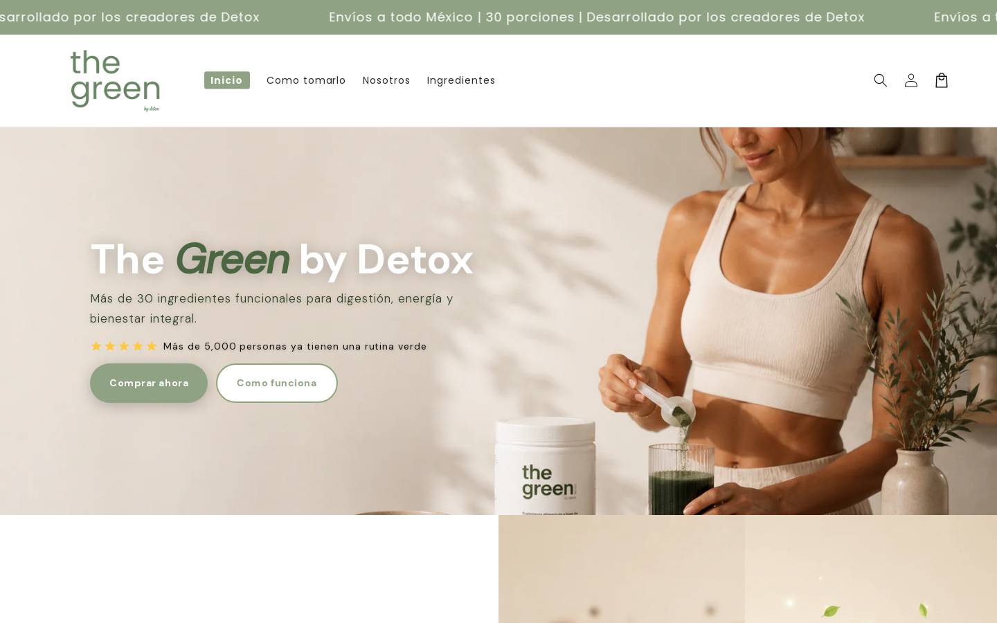 thegreenjuice.com.mx homepage screenshot