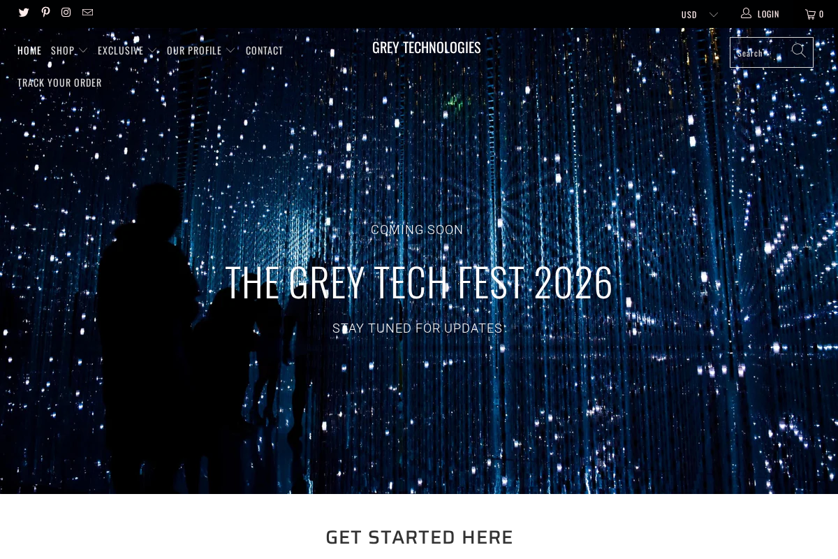 thegreytechnologies.com homepage screenshot