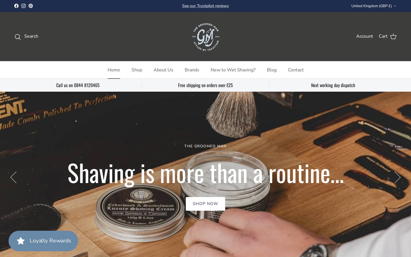 Thegroomedman homepage screenshot