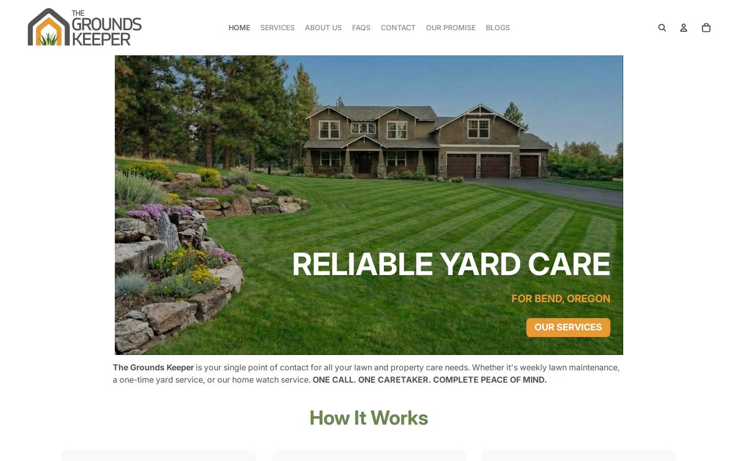 thegroundskeeper.net homepage screenshot