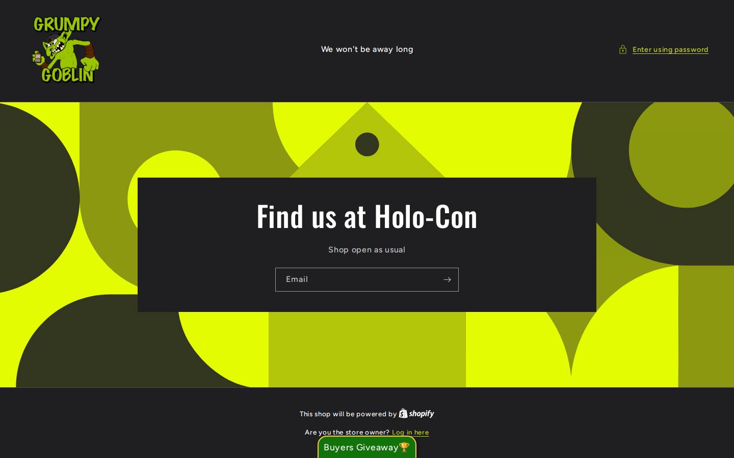 Thegrumpygoblin homepage screenshot
