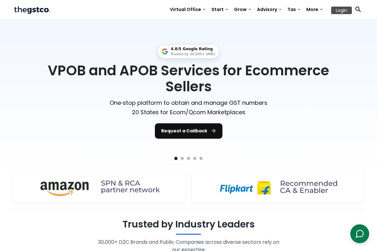 thegstco.com homepage screenshot