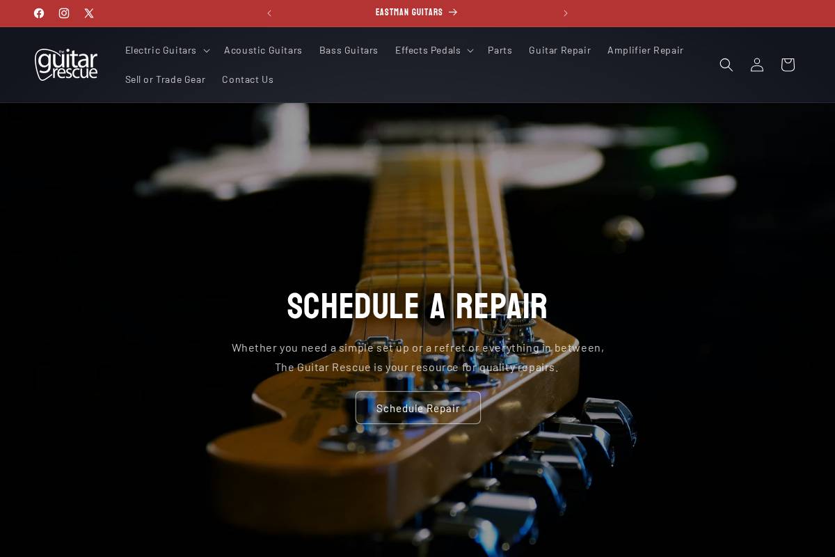 theguitarrescue.shop homepage screenshot