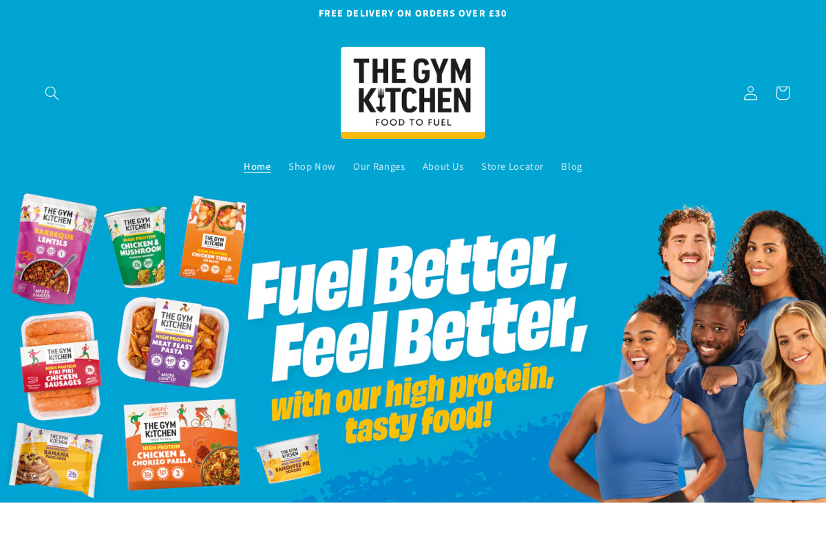 The Gym Kitchen homepage screenshot