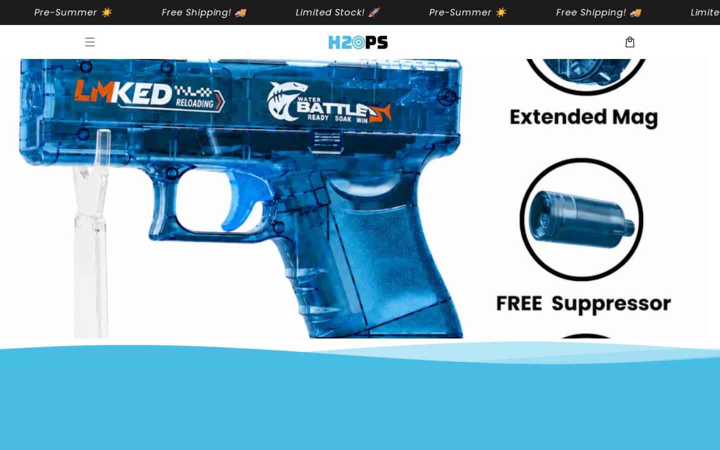 theh2ops.com homepage screenshot