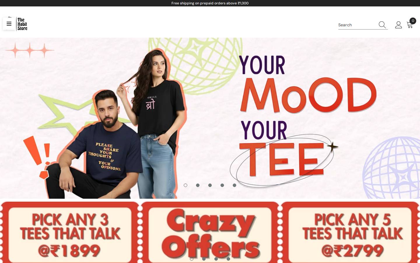 thehabitstore.in homepage screenshot