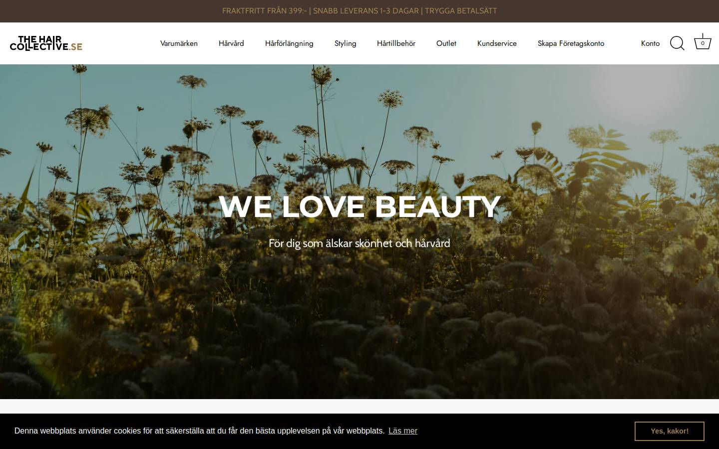 thehaircollective.se homepage screenshot