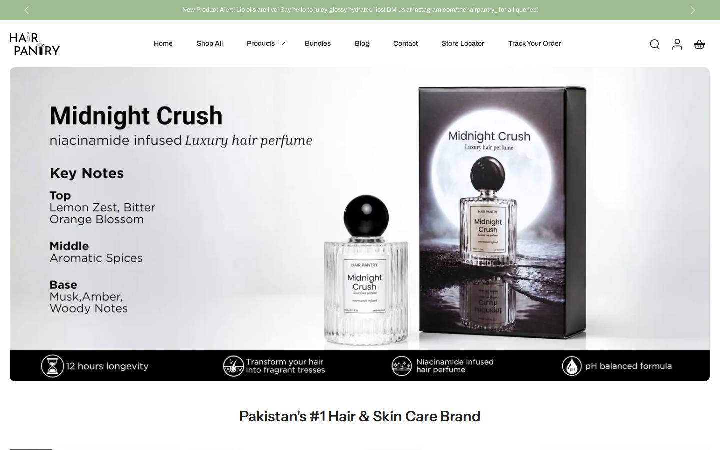 thehairpantry.com homepage screenshot