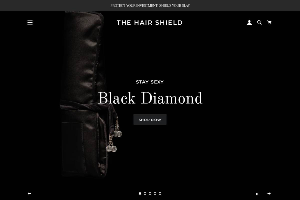 thehairshield.com homepage screenshot