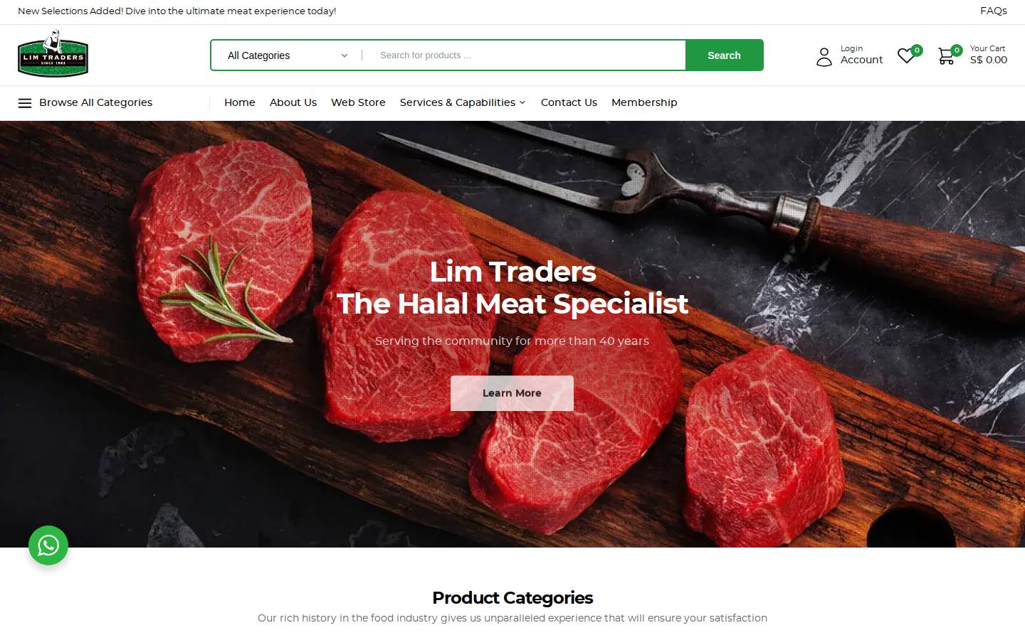 thehalalmeatspecialist.com homepage screenshot