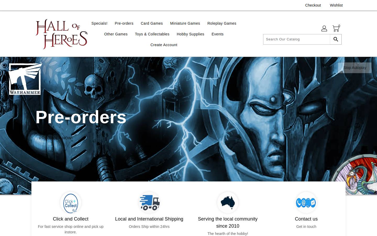 thehallofheroes.com.au homepage screenshot