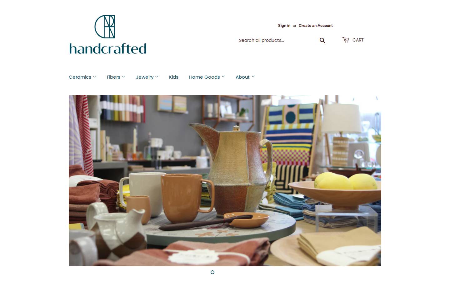thehandcraftedstore.com homepage screenshot