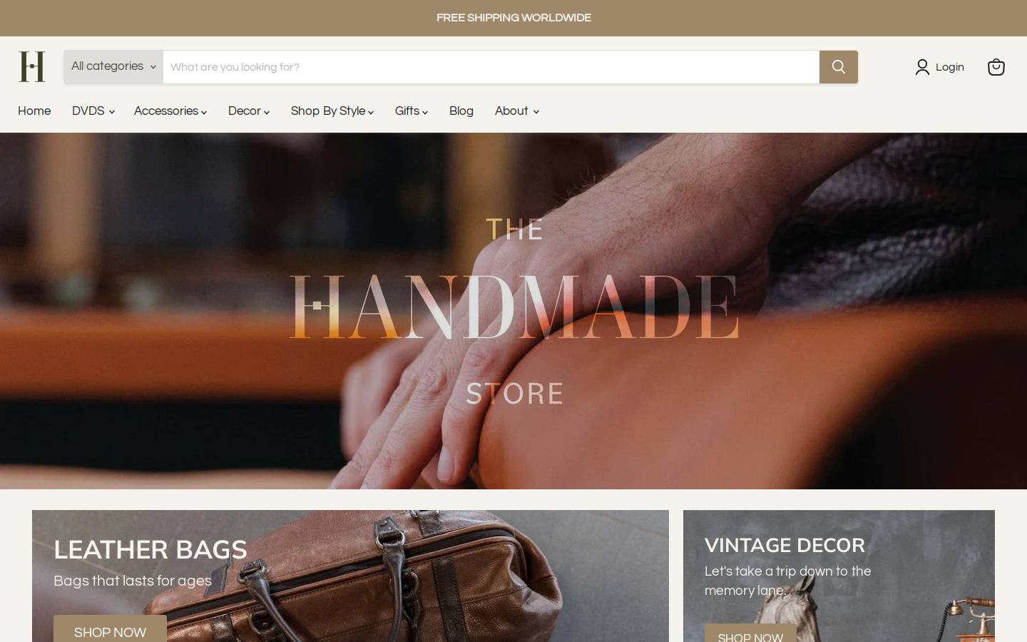 thehandmade.store homepage screenshot