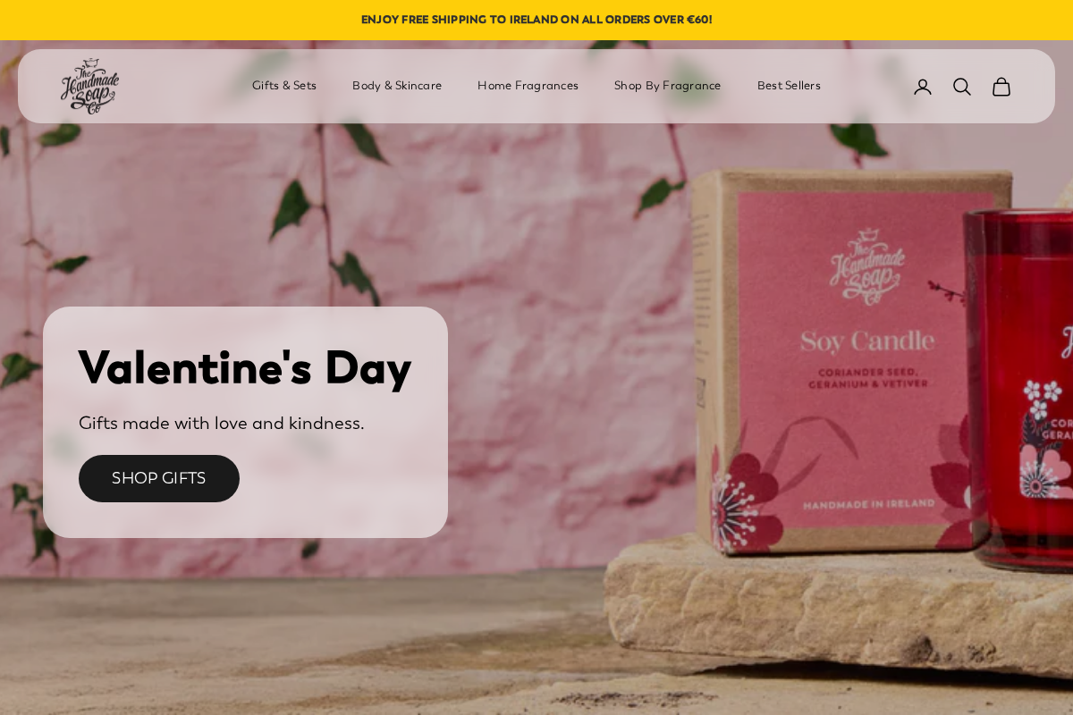 The Handmade Soap Company homepage screenshot