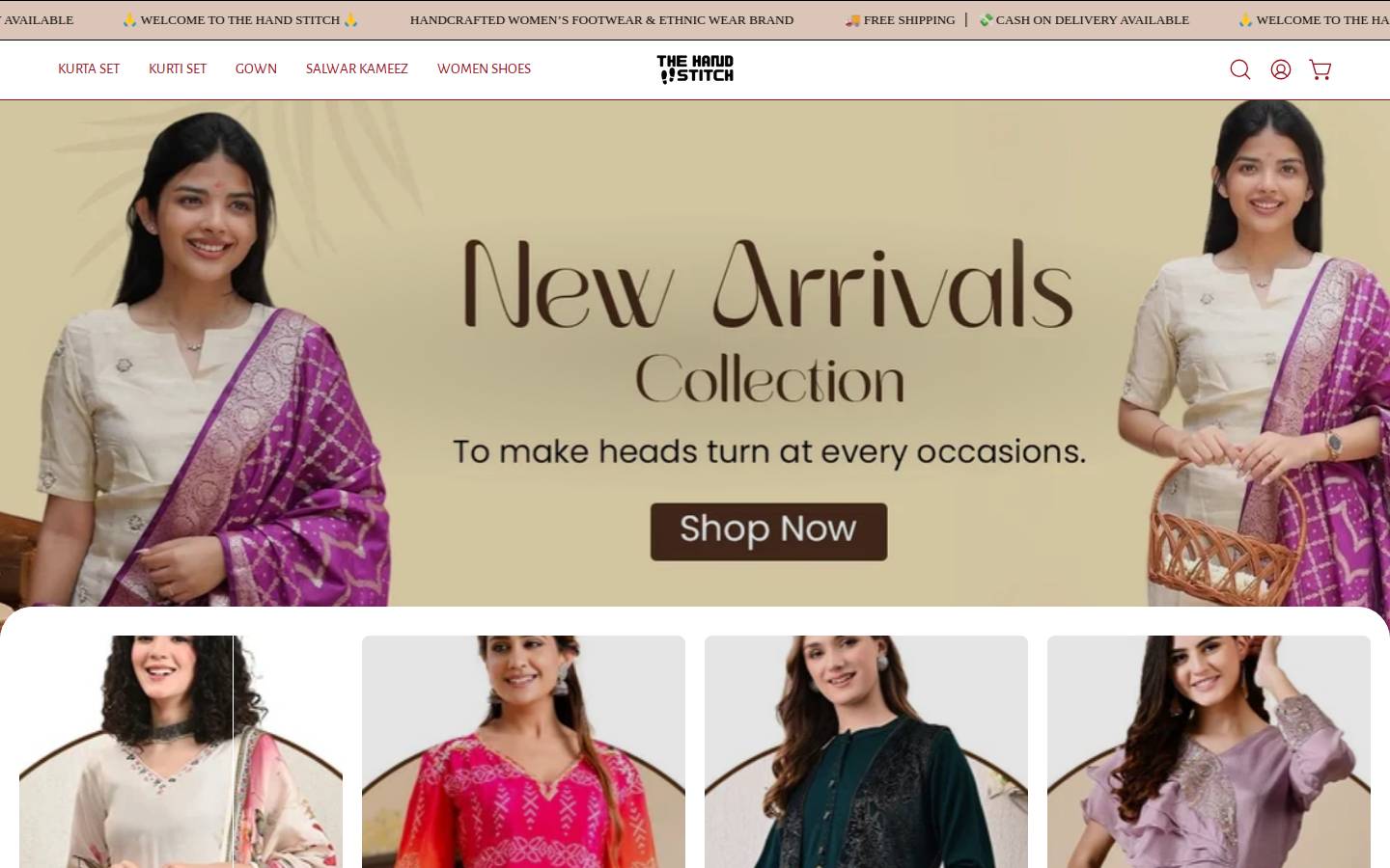 thehandstitch.com homepage screenshot